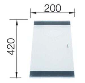 משטח חיתוך מזכוכית מחוסמת 200*420 לסדרת זירוקס.